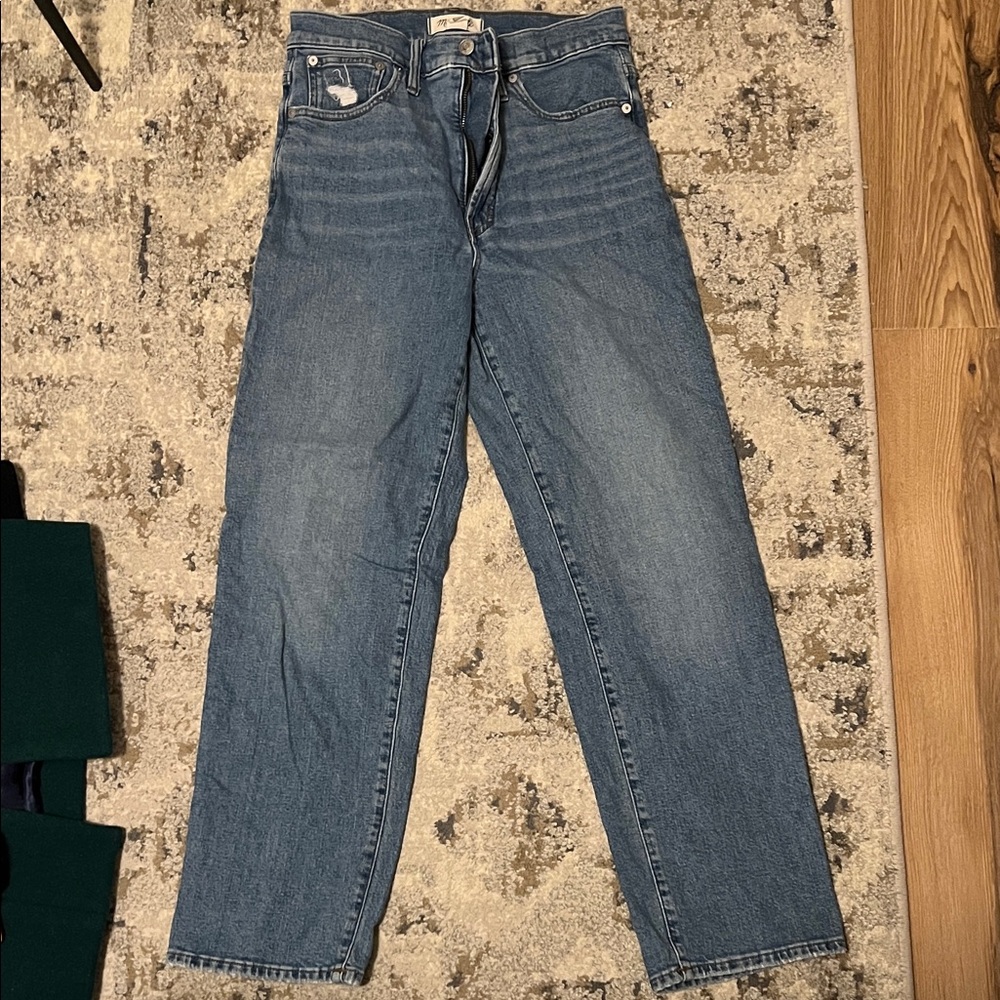 Madewell Straight Leg Jeans - Medium Blue Wash